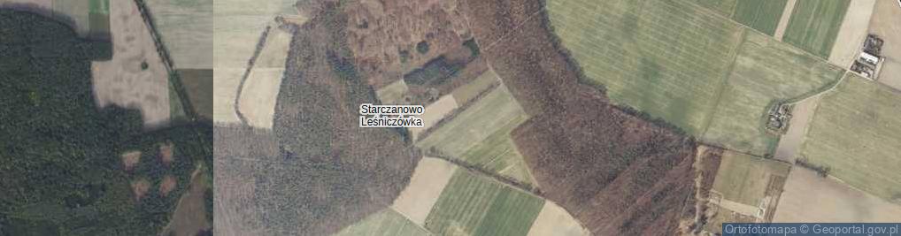 Zdjęcie satelitarne Starczanowo Leśniczówka ul.